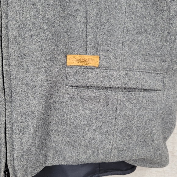 Powder River Outfitters Panhandle Slim Gray Wool Zip Equestrian Vest - Picture 2 of 11